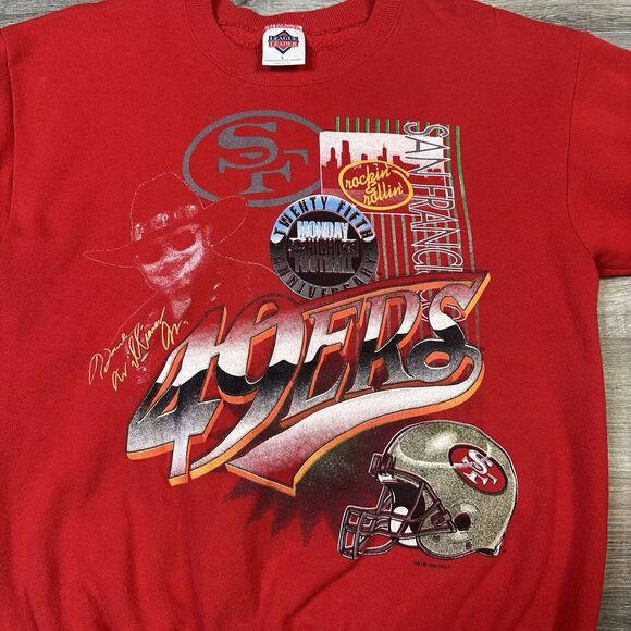 Vintage San Francisco 49ers Hank Williams Jr Crewneck Sweatshirt Size Large - Picture 2 of 8